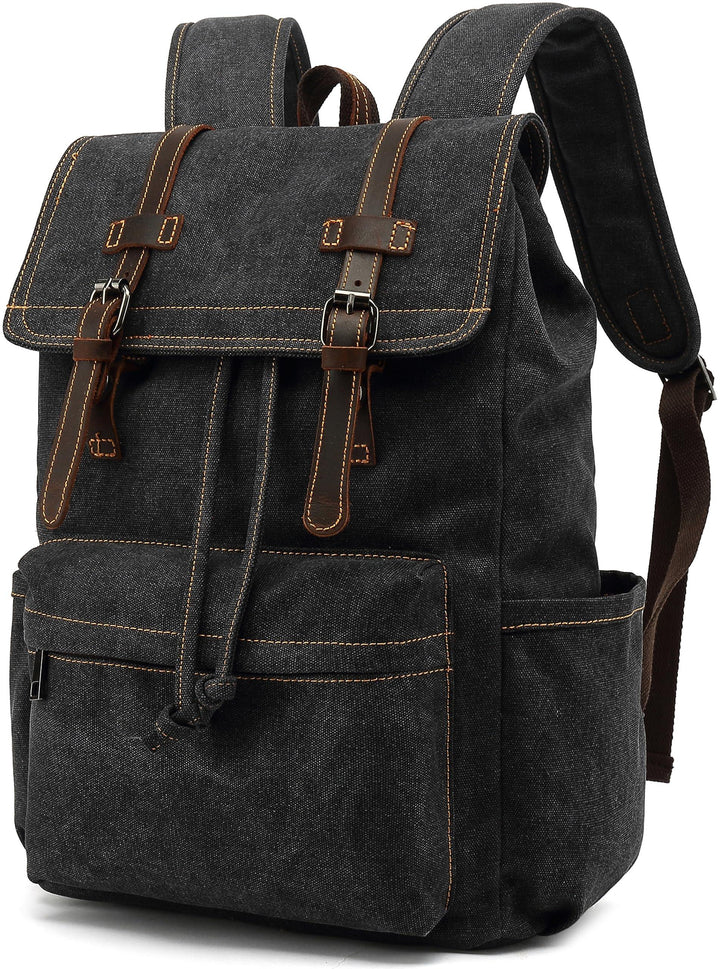 HuaChen Vintage Canvas Backpack for Laptop Hiking - HuaChen