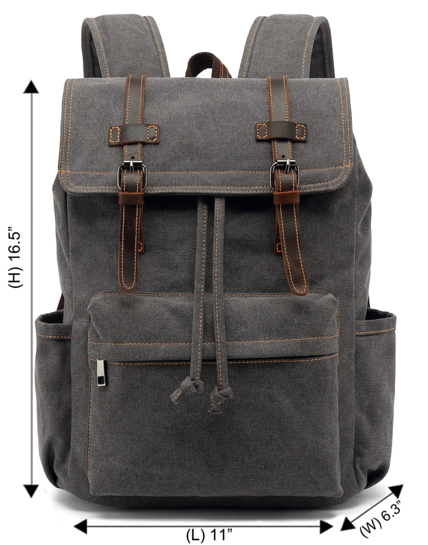 HuaChen Vintage Canvas Backpack for Laptop Hiking - HuaChen