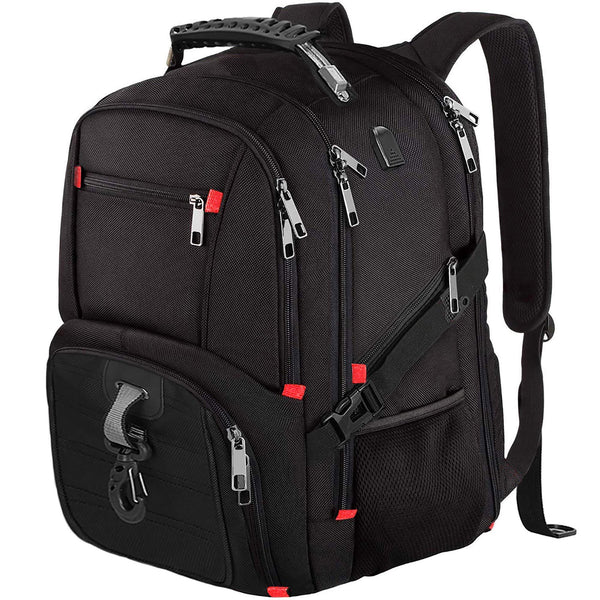 HuaChen 17" Laptop Backpack: USB Port, Water Resistant - HuaChen