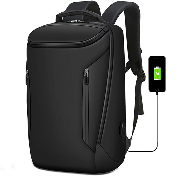 HuaChen Anti-Theft Laptop Backpack - Water-Resistant, USB Port - HuaChen