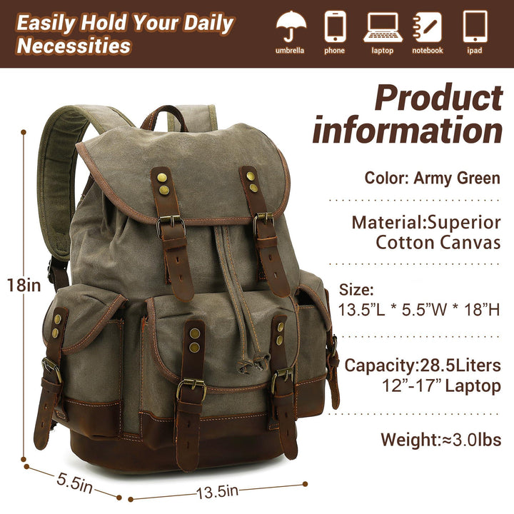 Waxed Canvas Rucksack