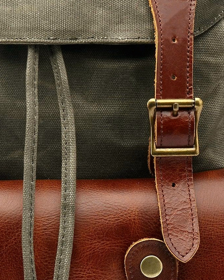 Waxed Canvas Leather Pack