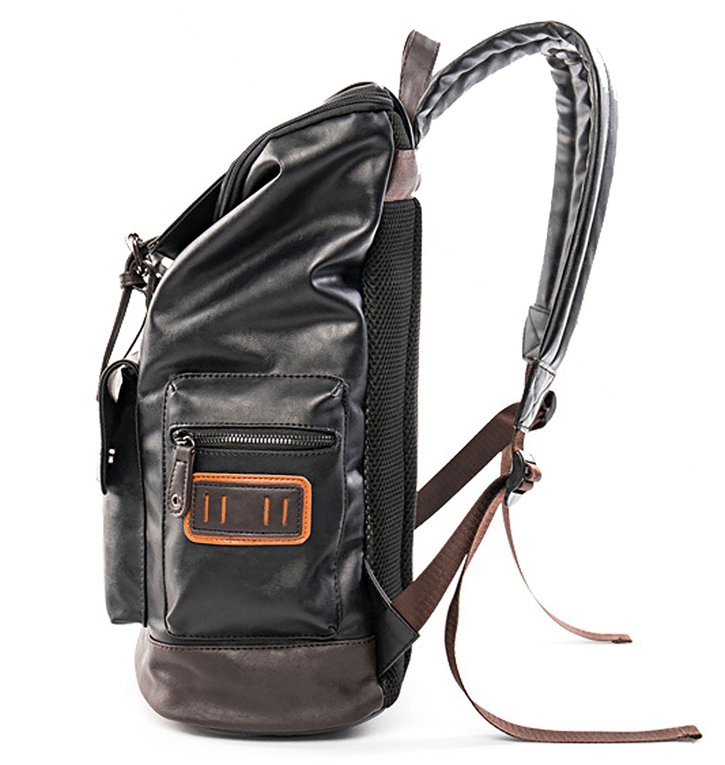 Vintage PU Leather Laptop Backpack - College Travel Rucksack - HuaChen