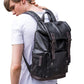 Vintage PU Leather Laptop Backpack - College Travel Rucksack - HuaChen