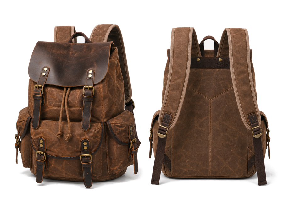 china canvas leather backpack manufacturers Laptop | HELSINKI this canvas rucksack is available in versatile colors Guangzhou Factory Wholesale Vintage Men's