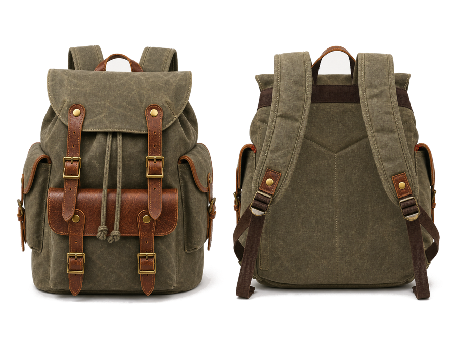 avenue a vintage travel canvas backpacks KL928 Backpack Large Casual Daypack Outdoor Rucksack Hiking for Men Women Retro Vintage Canvas Backpack Antiqua best features Vintage Canvas Pack | HuaChen