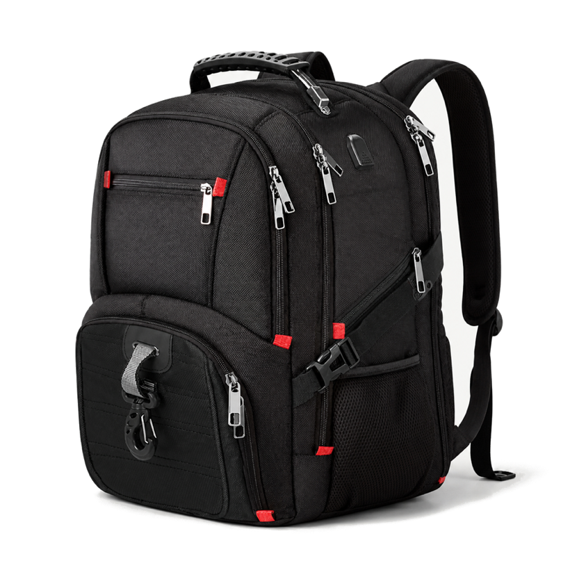 HuaChen 17 inch black laptop backpack premium studio product image
